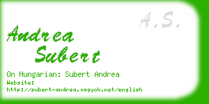 andrea subert business card